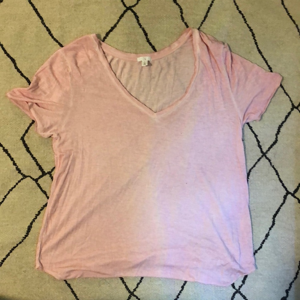 Flowy Light Pink V-Neck Shirt